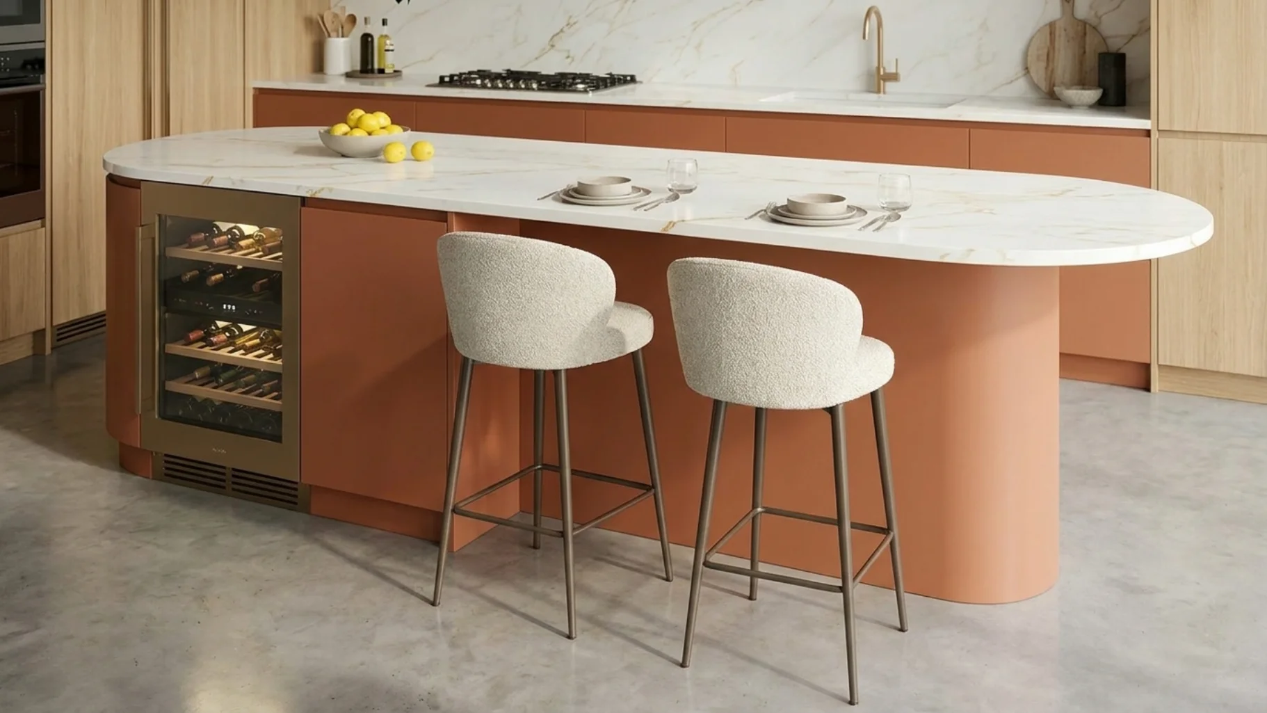 Custom kitchen cabinet carpentry with aluminum and wood options for Johor Bahru wet and dry kitchens