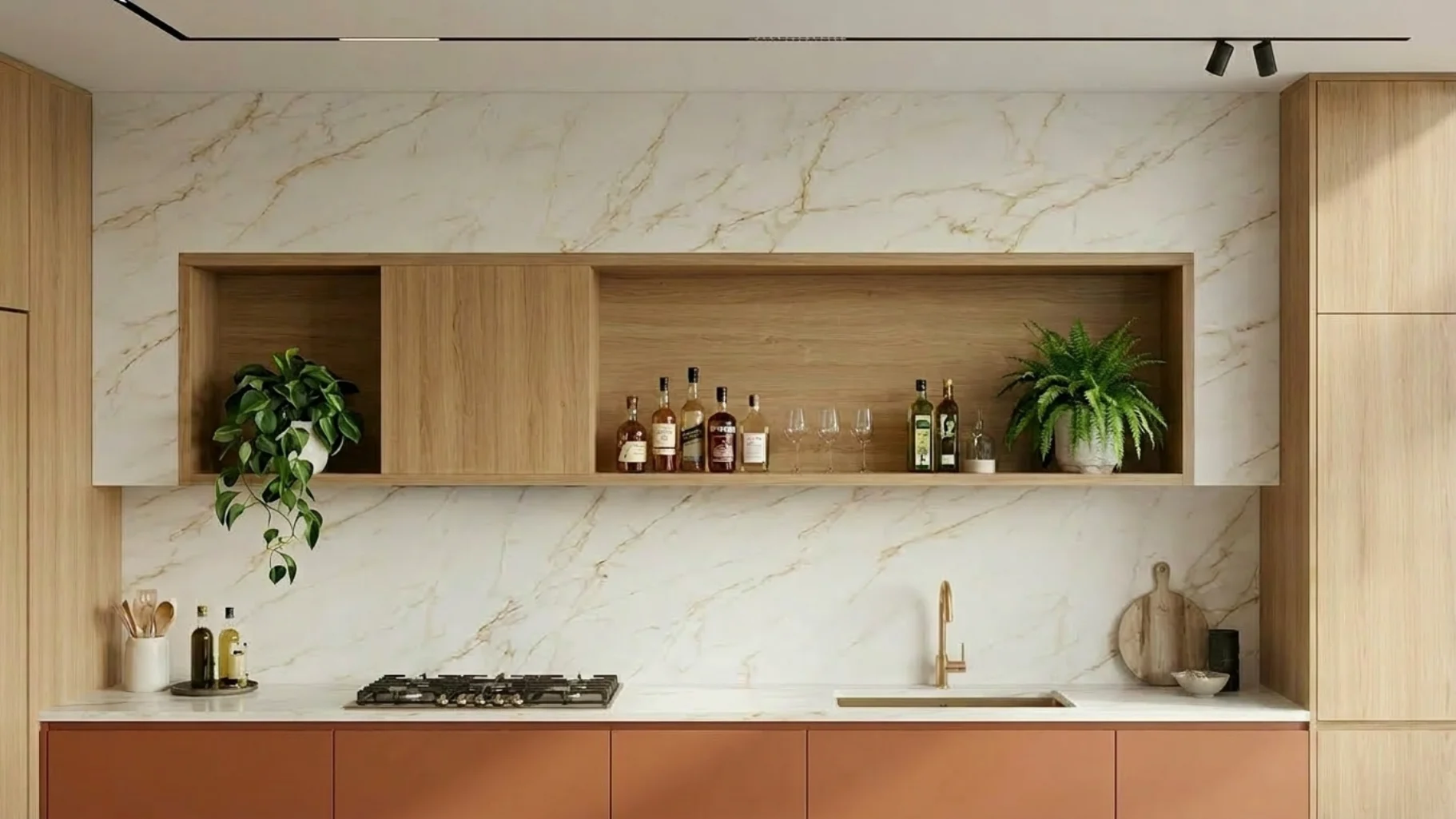 Premium quartz and sintered stone kitchen countertops installed in Bukit Indah Johor Bahru terrace home